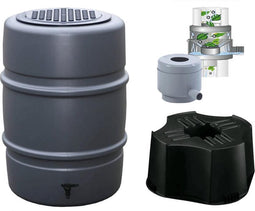 Regentonset Harcostar - 168 L Antraciet + Voet + Vulautomaat & Afsluiter