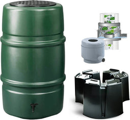 Regentonset Harcostar - 227 L Groen + Voet + Vulautomaat & Afsluiter