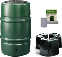 Regentonset Harcostar 227 liter - Groen + Voet + Vulautomaat