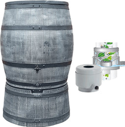 Regentonset Roto 240 liter + voet + vulautomaat - Grijs