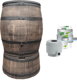 Regentonset Roto 240 liter + voet + vulautomaat