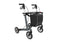 Rehasense Server CF carbon rollator met dichte tas met zachte comfortbanden Large Zwart
