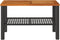 vidaXL Tuintafel 70x38x42 cm poly rattan en acaciahout zwart