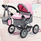 Bayer Design - Poppenwagen Trendy - Verstelbare duwstang - Grijs Roze