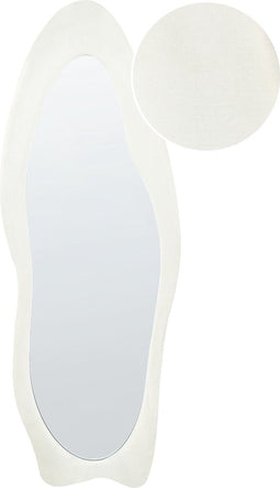 REIGNY - Wandspiegel - Wit - Fluweel