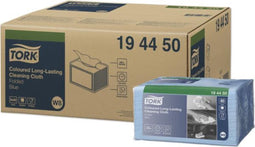 Reinigingsdoek Tork Long Lasting W8 multifunctioneel gevouwen blauw 194450