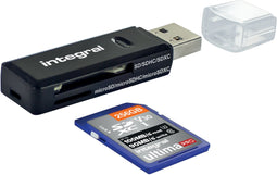 Integral INCRUSB3.0SDMSDV2NRP - Geheugenkaartlezer - USB 3.2 Gen 1 - Zwart