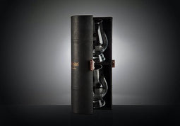 Reisset met 2 Whiskyglazen - Leren houder - Glencairn Crystal Scotland