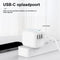 Reisstekker Universeel 170+ landen - Wereldstekker Universeel - Universele Wereldstekker - Reisadapter - USB C adapter - Wit