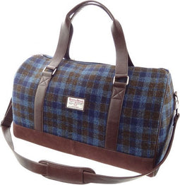 Reistas Clyde Blauw Bruin - Harris Tweed - Extra Groot - Glen Appin of Scotland