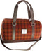 Reistas Clyde Bruin met Oranje- Harris Tweed - Extra Groot - Glen Appin of Scotland