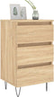 vidaXL - Nachtkastjes - 2 - st - 40x35x69 - cm - bewerkt - hout - sonoma - eikenkleurig
