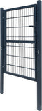 vidaXL - Poort - dubbelstaafmat - (enkel) - 106x230 - cm - antracietgrijs