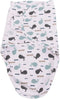 Bo Jungle - Inbakerdoek - Inbakerslaapzak - Swaddle - 0-4 maanden - Wrap Ocean Whales / Walvisjes Small - Blauw