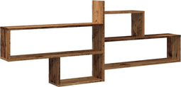 vidaXL - Wandschap - 167,5x18x68 - cm - bewerkt - hout - oud - houtkleurig