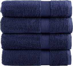 vidaXL - Handdoeken - SOLUND - 4 - st - 600 - g/m² - 50x100 - cm - marineblauw
