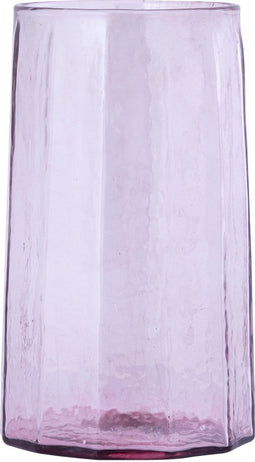 PTMD Pernella Pink Ribbed Glass Stormlight L