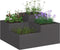 vidaXL - Tuinbak - 100x100x48 - cm - Zwart - Staal