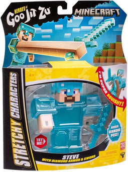 Rekbaar figuur - GOO JIT ZU - Minecraft Steve - 11 cm - Elastische textuur - 3x rekbaar