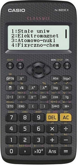 Rekenmachine Casio FX-82CEX Zwart Plastic - Taal Tsjechisch Pools Hongaars Sloveens - 7 x 16,5 x 14 cm