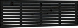 vidaXL - Hoofdbord - wandmontage - 186x3x63 - cm - massief - grenenhout - zwart
