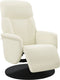 Fauteuil met voetensteun verstelbaar fluweel crèmekleurig