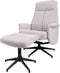 Relaxfauteuil Bindy + Hocker - Bouclé - Naturel