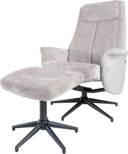 Relaxfauteuil Bindy + Hocker - Perfect Harmony - Taupe 04