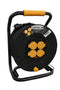 Relectric Pro Kabelhaspel – 50 meter – 4 stopcontacten – Met oprolknop - Randaarde - IP44 - RELEC492206
