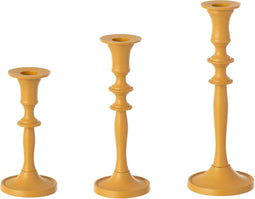 J-Line kandelaar Klassiek - aluminium - oker- 3 stuks