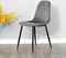 Velvet eetkamerstoel - set van 4 - grijs - 85 x 46 x 46 cm