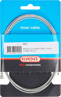 Rem binnenkabel Elvedes 2250 mm draads/verzinkt ø1,5mm V-nippel (op kaart)