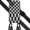 iPhone 12 / 12 Pro Hoesje Met Koord - Selencia Siliconen design hoesje met afneembaar koord - Zwart / Irregular Check Black