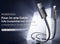 Remax RC-C168 - USB Kabel - 4in1 - USB-C/IPhone/USB-A - 60W - 1.5m - Zwart
