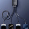 Remax RC-C168 - USB Kabel - 4in1 - USB-C/IPhone/USB-A - 60W - 1.5m - Zwart