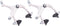 Remmenset Singlespeed/Fixie Aluminium Wit