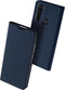 Dux Ducis Hoesje Met Pasjeshouder Geschikt voor Motorola Moto G Pro - Dux Ducis Slim Softcase Bookcase - Donkerblauw