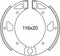 Remsegment Newfren GF0071 Kreidler Florett-80 Voor/Achter (1980->) 116*20mm