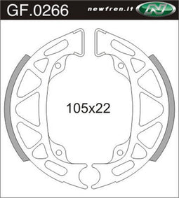 Remsegment Newfren GF0266 Piaggio Ciao-Mix, Si-Mix Voor