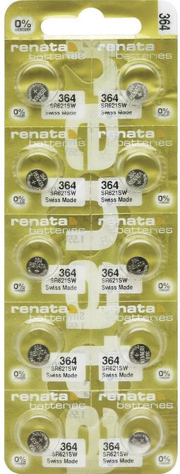 Renata Knoopcel 364 1.55 V 10 stuk(s) 20 mAh Zilveroxide 364.MP-E