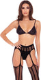 Rene Rofe - Jarretelset met bh en G-string - S/M