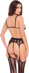 Rene Rofe - Jarretelset met bh en G-string - S/M