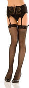 Rene Rofe Lace top fishnet thigh high