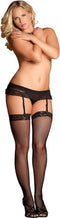 Rene Rofe Lace top fishnet thigh high