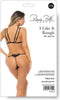 Rene Rofe Lingerie Lingerie set -M/L- I Like It Rough 2Pc Bra G Set Zwart