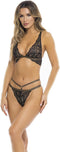 Rene Rofe Lingerie Lingerie set -S/M- Lurex Dreams 2Pc Set Zwart