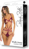 Rene Rofe Lingerie Teddy Body -S/M- Walk Away Crotchless Rood