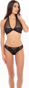 Rene Rofe - Set van mesh halter-bh en slip met kant René Rofé - M/L