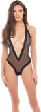 Rene Rofe - Transparante body met open achterkant en extra diep decolleté - M/L