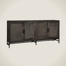 RENEW Carini Sideboard black 4 drs. 200x45x90
